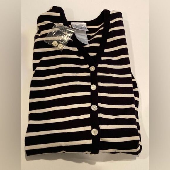 Women’s Blue & White Striped Button Down Blouse from Laura Ashley - Sz M - Picture 5 of 8